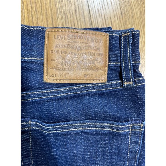 Levis Big E Lot 514 Mens Size 30x30 Dark Wash Denim Jeans - Picture 2 of 10